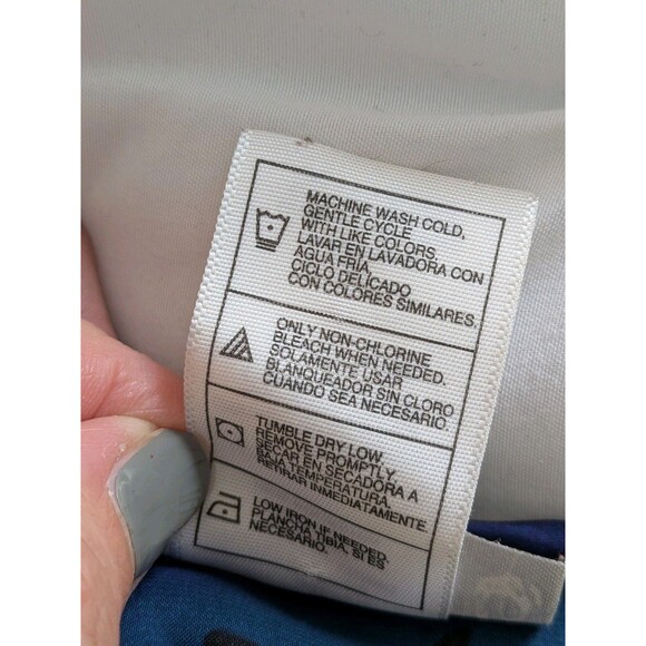 Evolution by JMS Top Womens 4X Purple Blue Paisley Peasant Boho Silky Blouse V - Picture 10 of 12